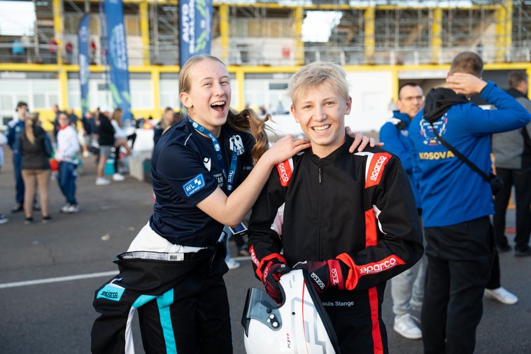 FIA Motorsport Games 2024 - Maja Braun und Louis Stange, Kart Slalom
