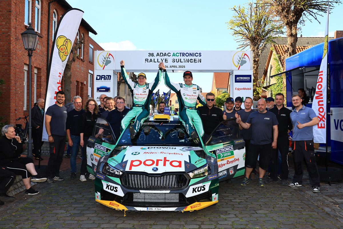 Deutsche Rallye-Meisterschaft 2025 Sulingen, Marijan Griebel und Co-Pilotin Ella Kremer 
