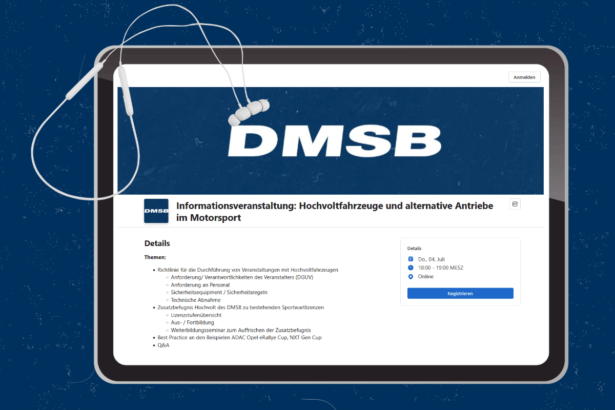 Online-Seminar zu Hochvoltfahrzeugen und alternativen Antrieben im Motorsport