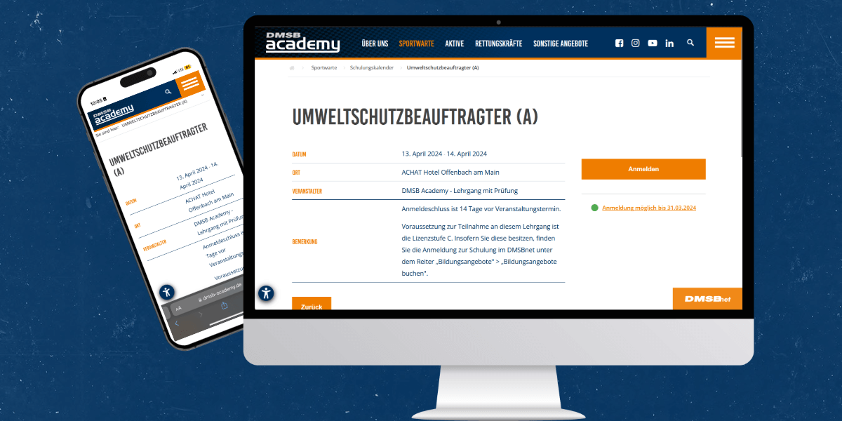 Umweltschutzbeauftragter A auf der DMSB Academy Seite