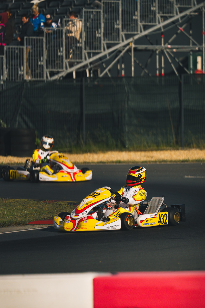 Constantin Papst, FIA Academy Trophy Senior in Mülsen 2026 Constantin Papst im Kart in einer Kurve auf der Rennstrecke von Mülsen.