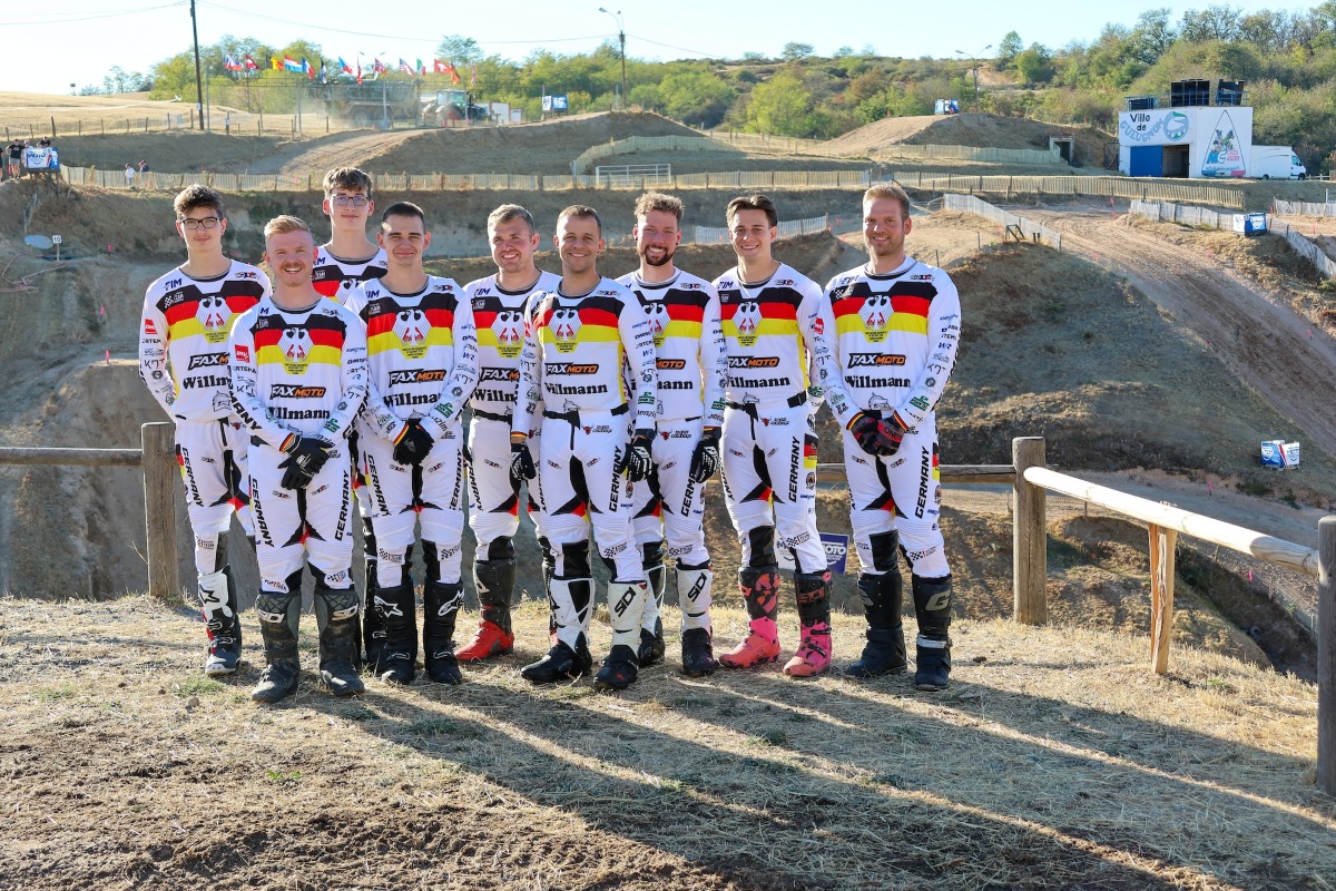 Gruppenfoto der deutschen Nationalmannschaft vom Sidecar and Quadcross of Nations 2026.
